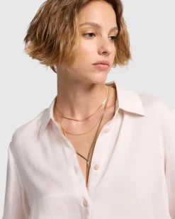 Cupro Shirt in Milk