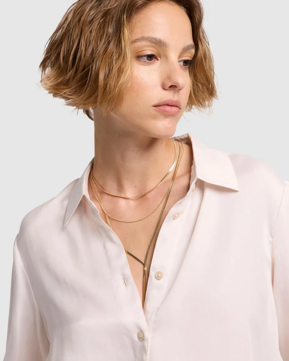 Cupro Shirt in Milk