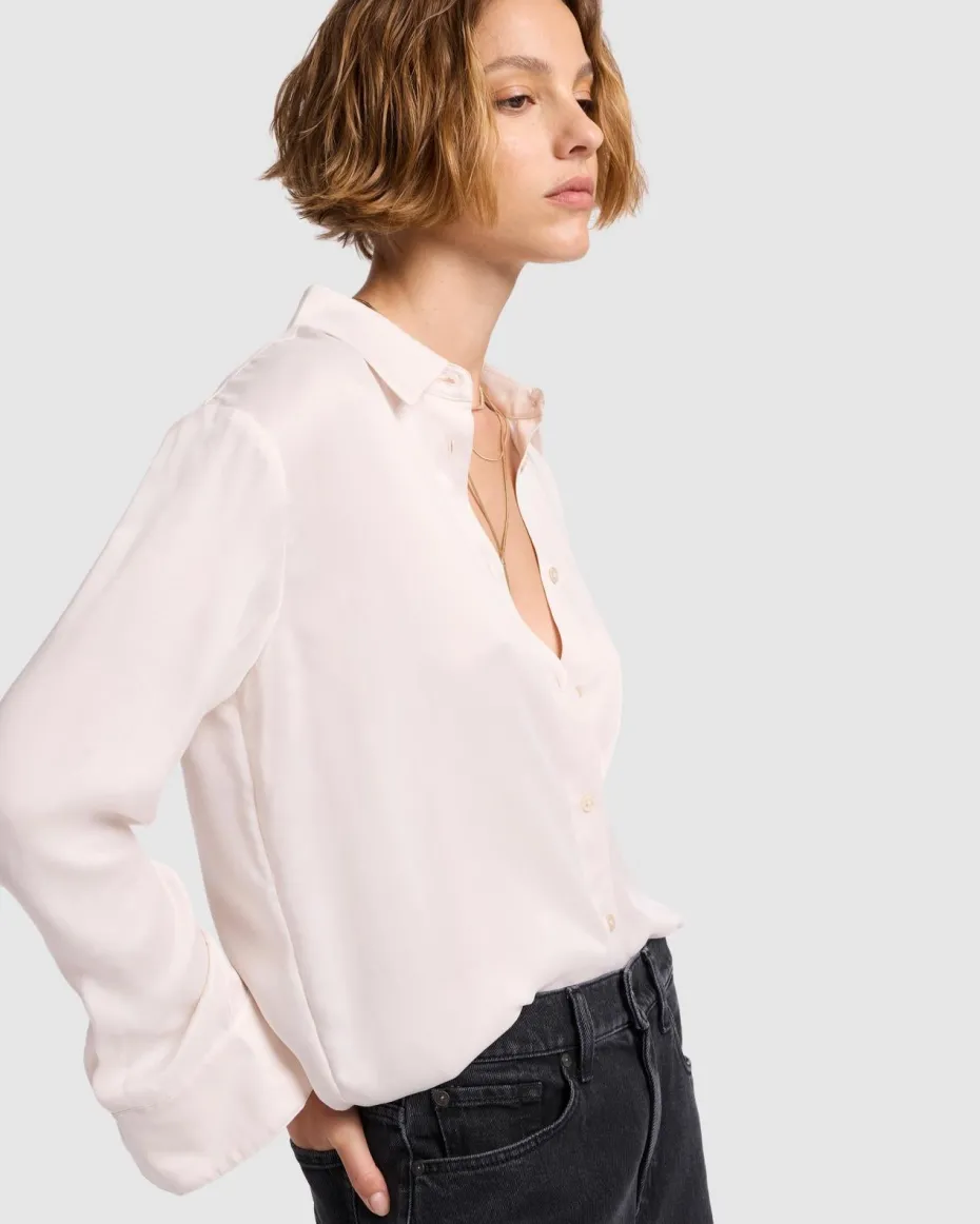 Cupro Shirt in Milk
