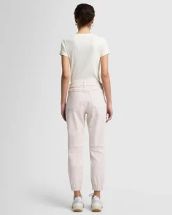 Darted Boyfriend Jogger in Coated Vintage White