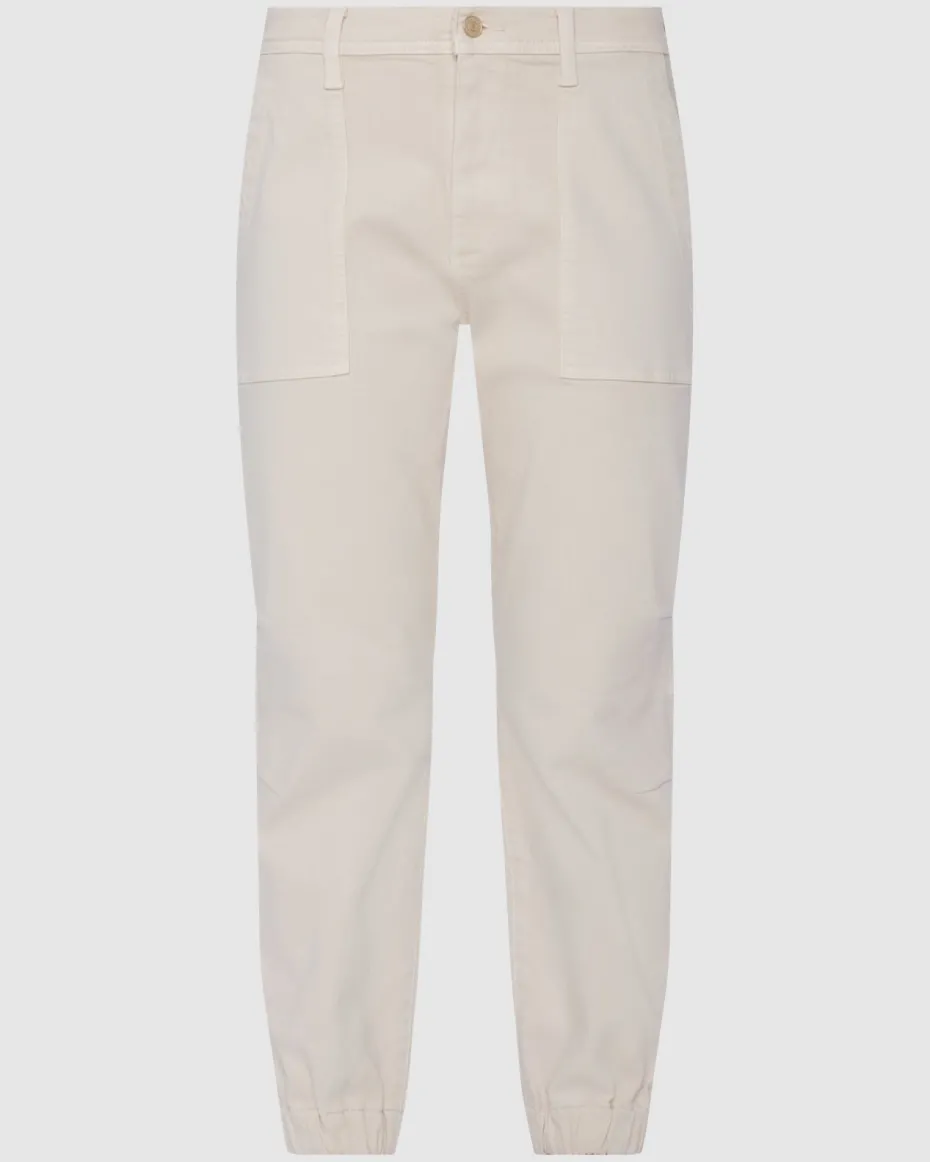 Darted Boyfriend Jogger in Coated Vintage White