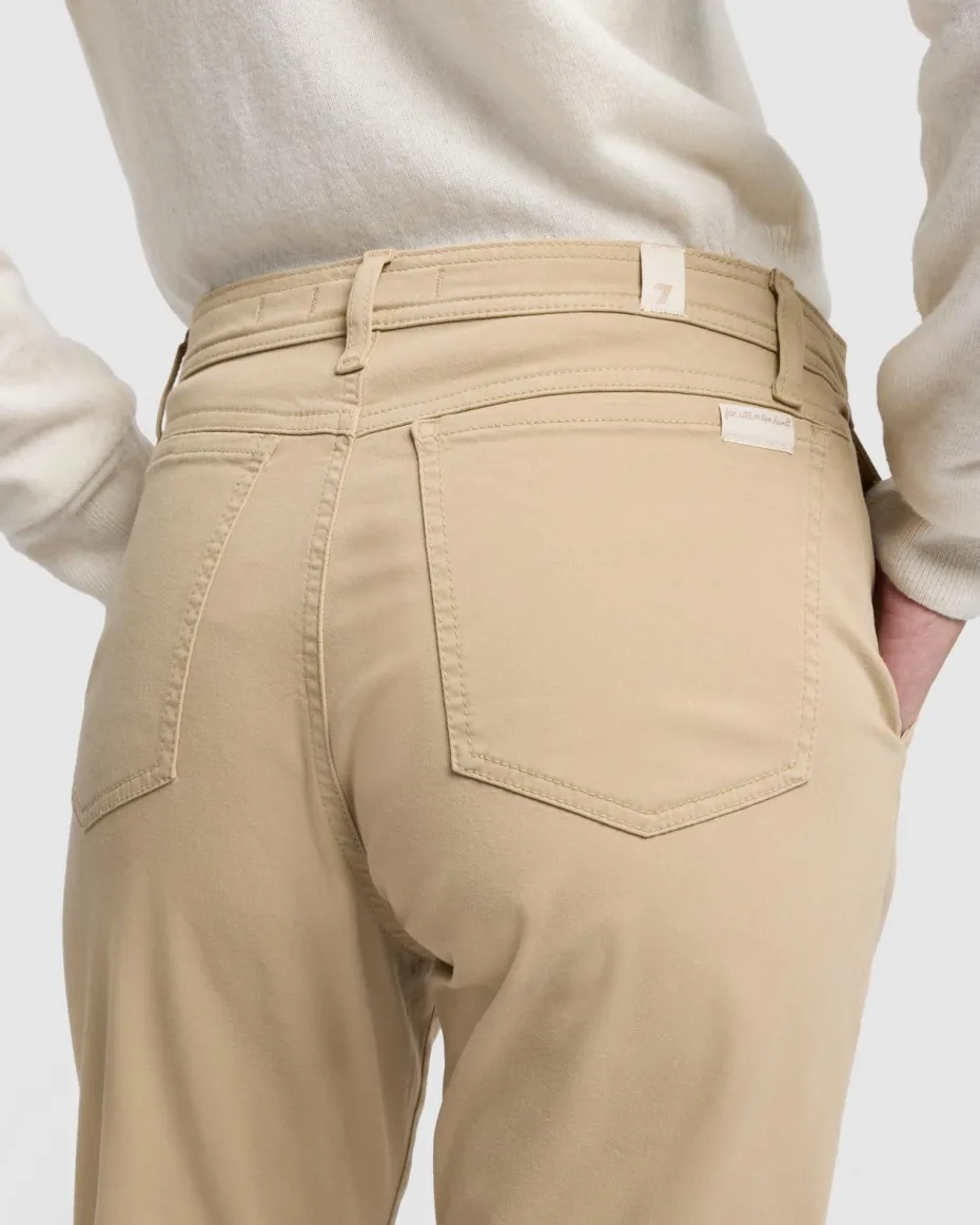 Darted Boyfriend Jogger in Sateen Safari