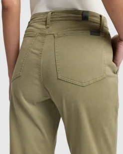 Darted Boyfriend Jogger in Sateen Safari