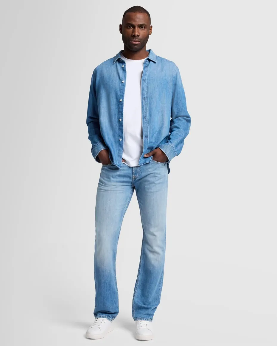 Denim Button Up Shirt in Harmattan