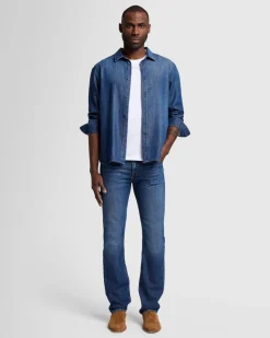 Denim Button Up Shirt in Harmattan