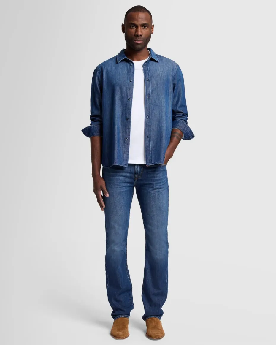 Denim Button Up Shirt in Harmattan