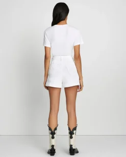 Denim Tailored Short in Brilliant White