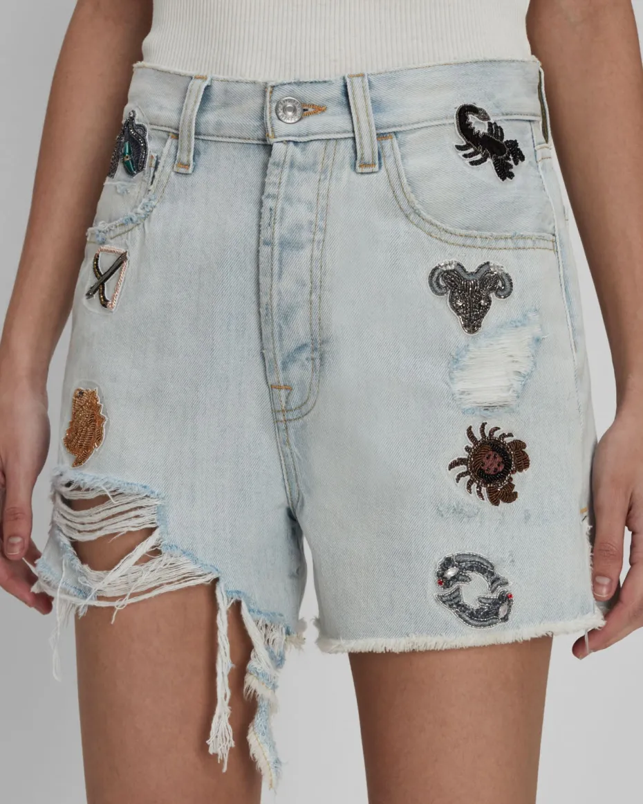 Easy Ruby Short With Zodiac In Rosemary