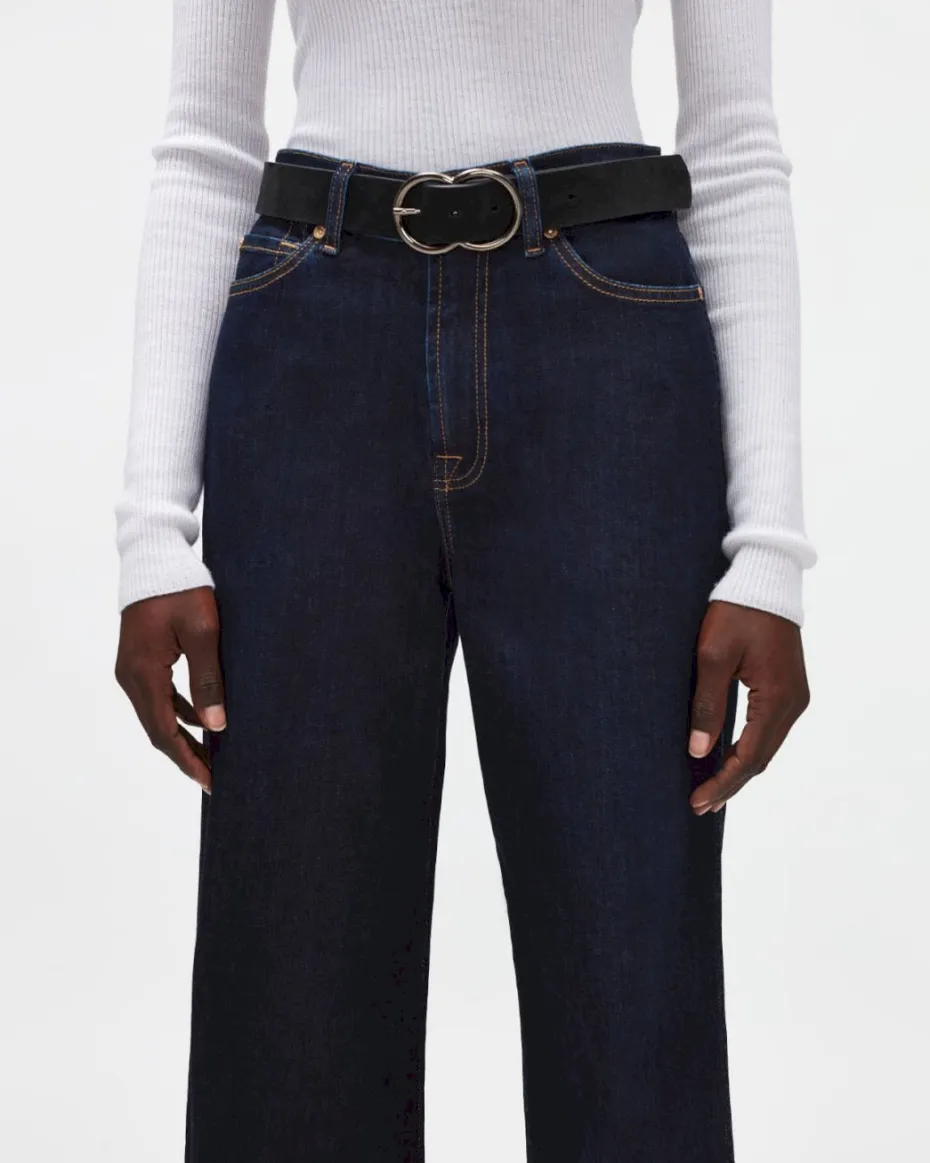 Infinity Suede Belt in Black