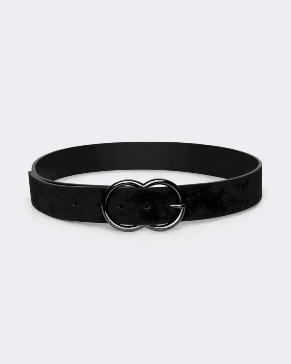 Infinity Suede Belt in Black