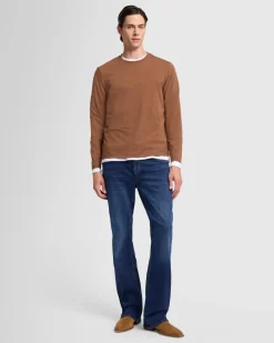 Luxe Performance Long Sleeve Tee in Nutshell