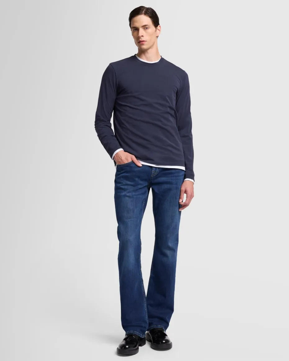 Luxe Performance Long Sleeve Tee in Nutshell