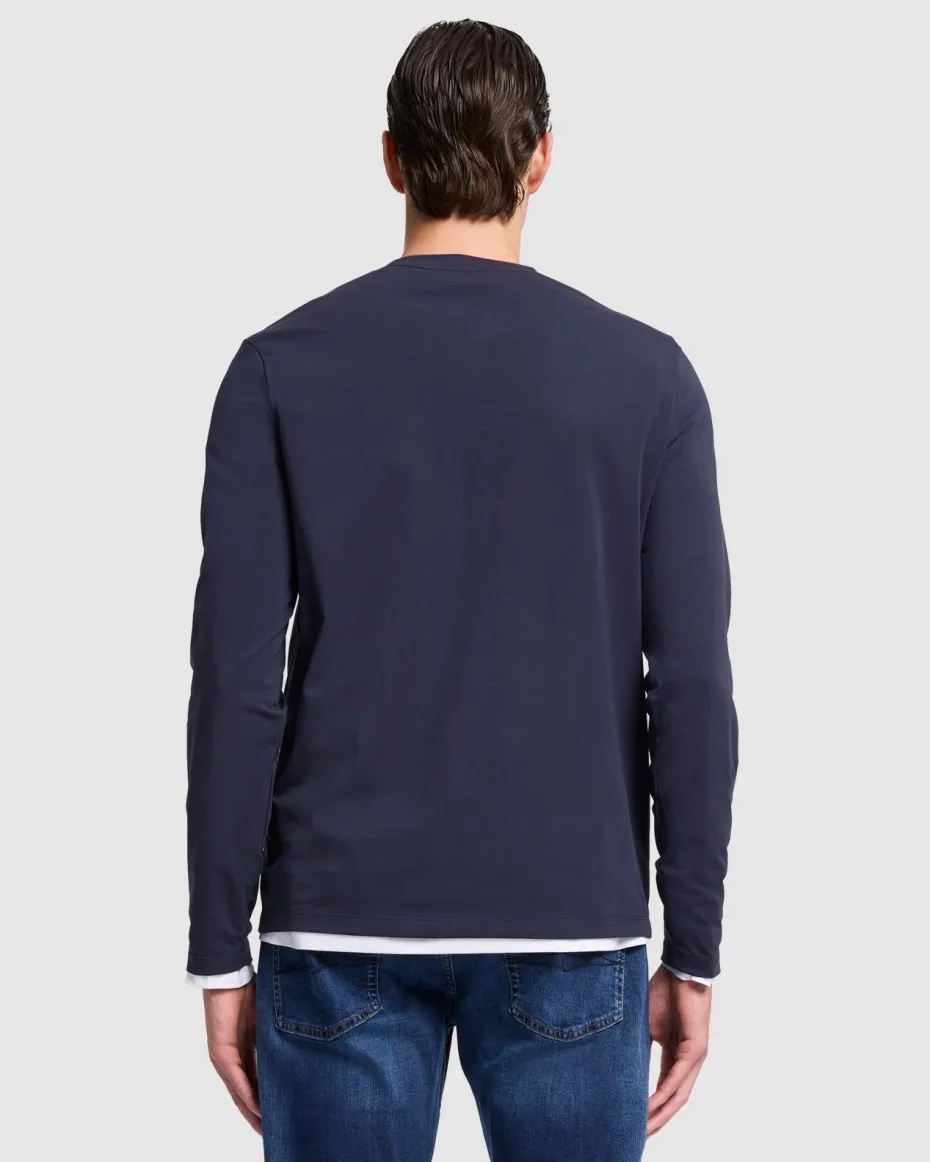 Luxe Performance Long Sleeve Tee in Nutshell