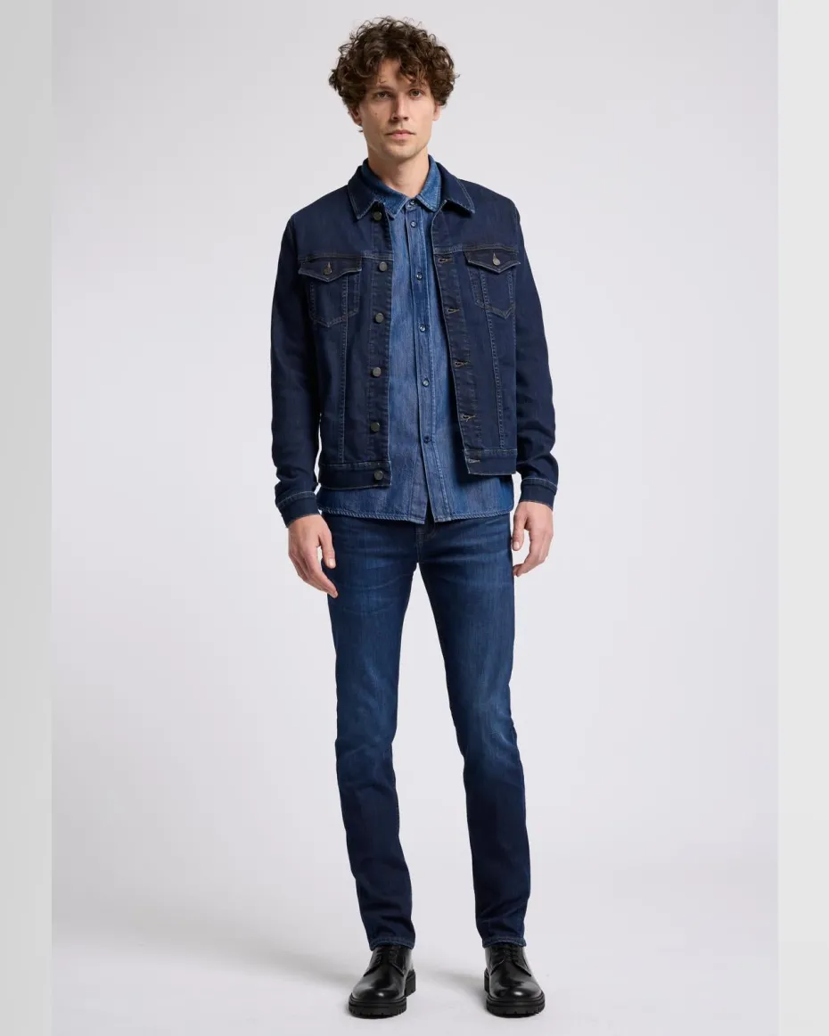 Luxe Performance Perfect Trucker Jacket in Maestro
