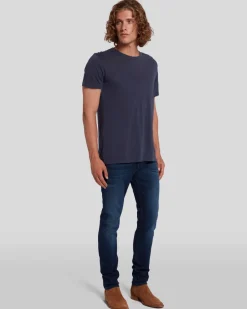 Luxe Performance Plus Slimmy Tapered In Mid-Blue