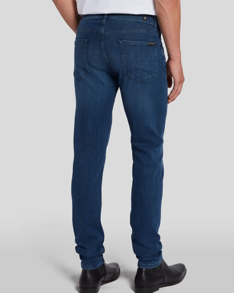 Luxe Performance Plus Slimmy Tapered In Mid-Blue
