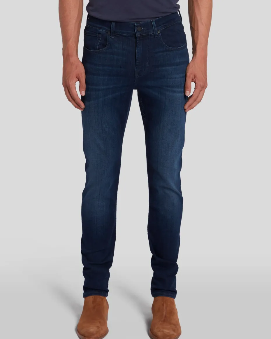 Luxe Performance Plus Slimmy Tapered In Mid-Blue