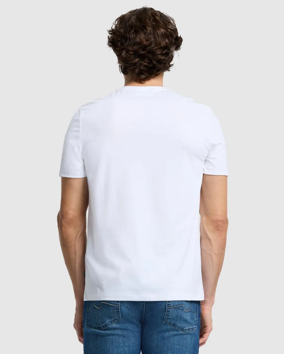Luxe Performance V-Neck Tee in Seastar