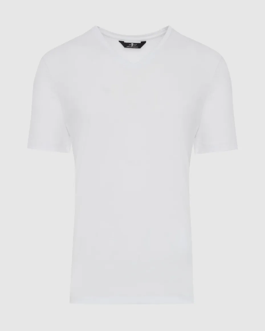 Luxe Performance V-Neck Tee in Seastar