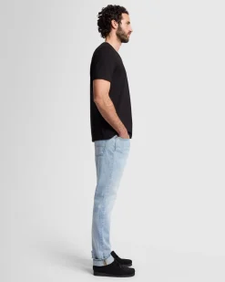 Luxe Performance V-Neck Tee in Seastar
