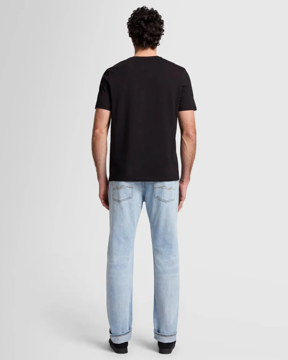 Luxe Performance V-Neck Tee in Seastar