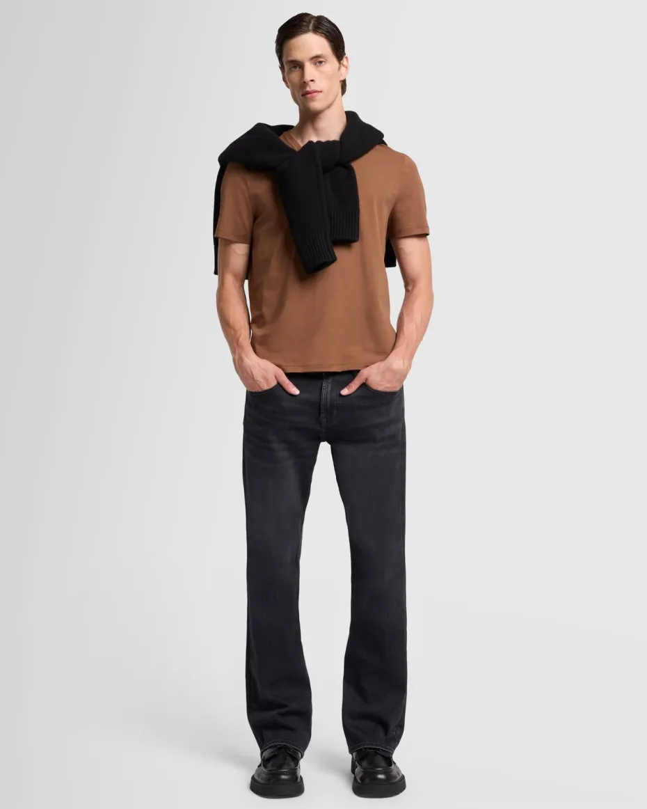 Luxe Performance V-Neck Tee in Seastar