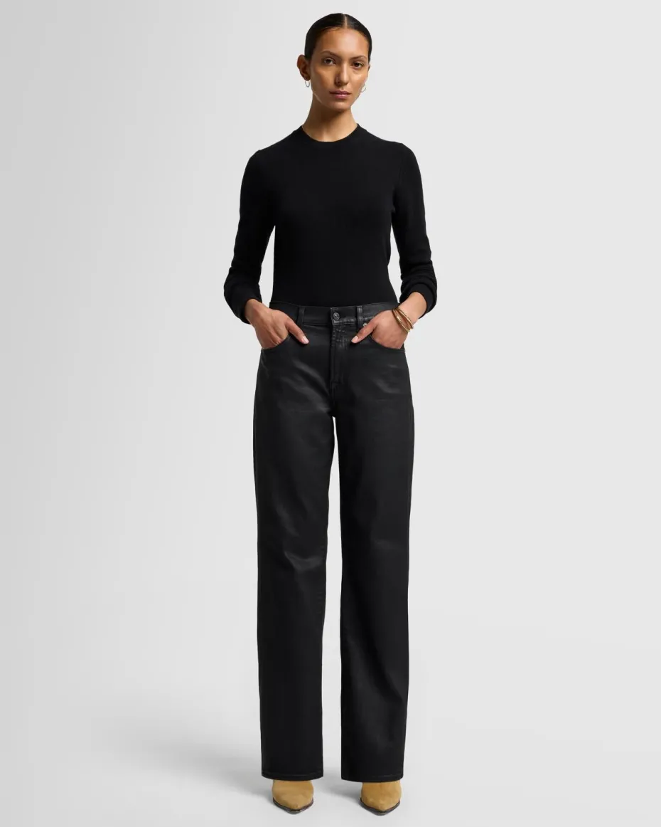 MANKIND Coated Tess Trouser in Black