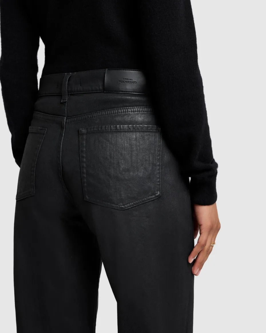MANKIND Coated Tess Trouser in Black
