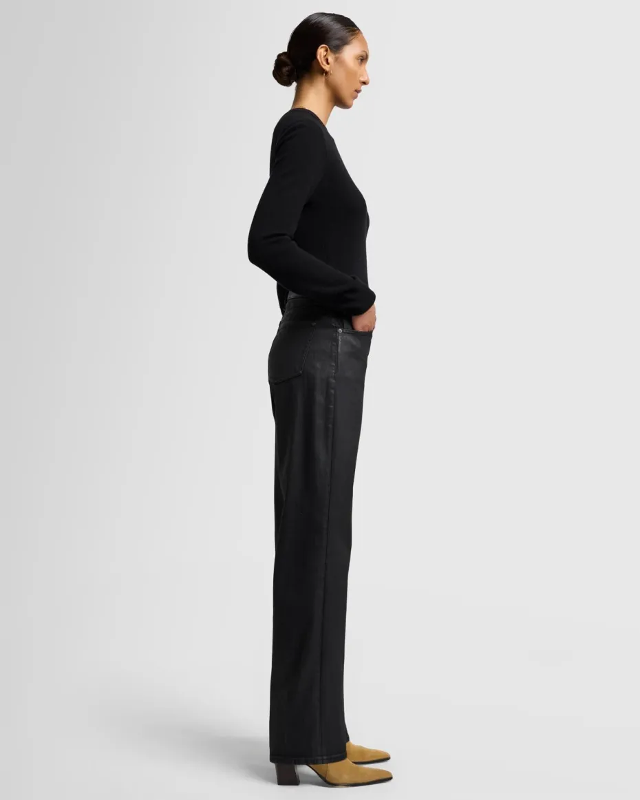MANKIND Coated Tess Trouser in Black