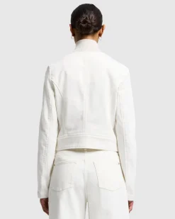 MANKIND Collarless Jacket in Vintage White