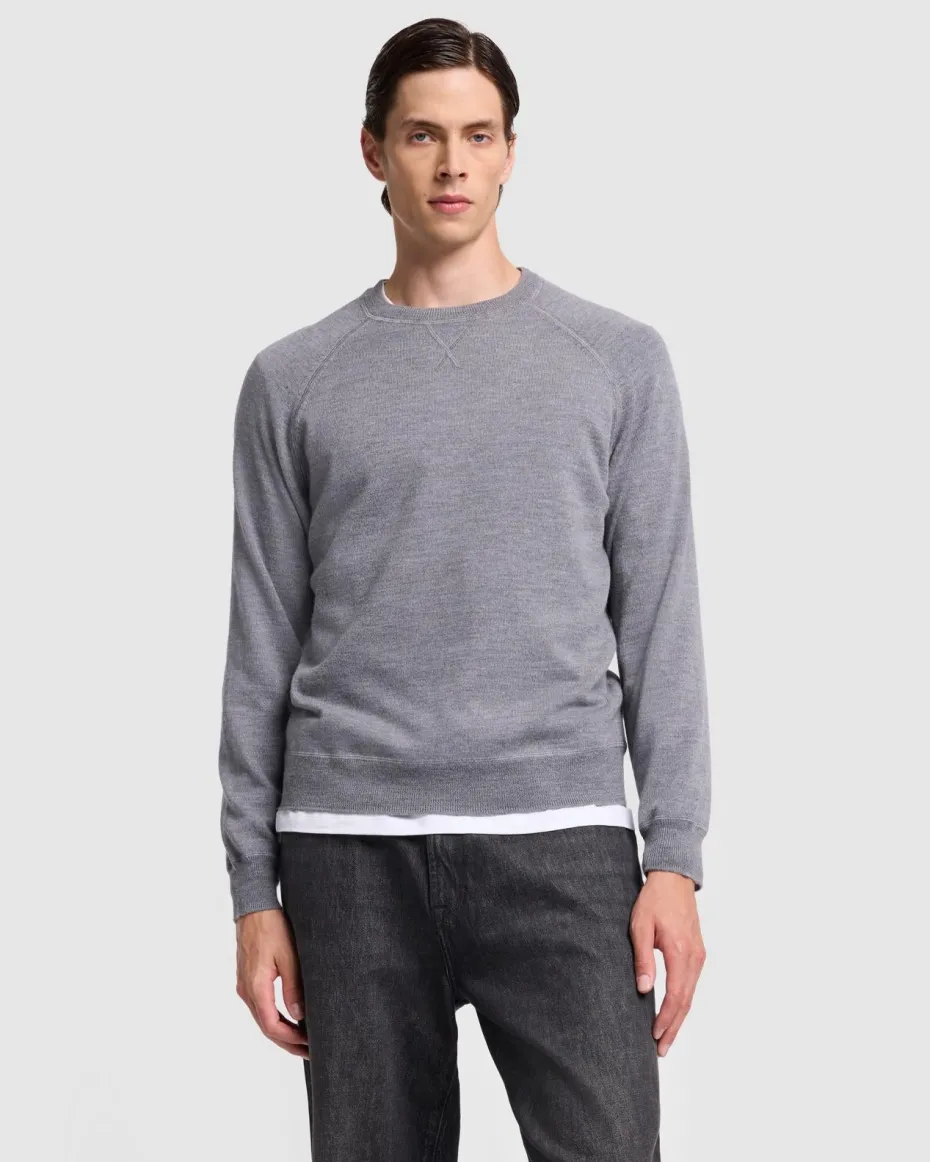 Merino Crewneck in Black