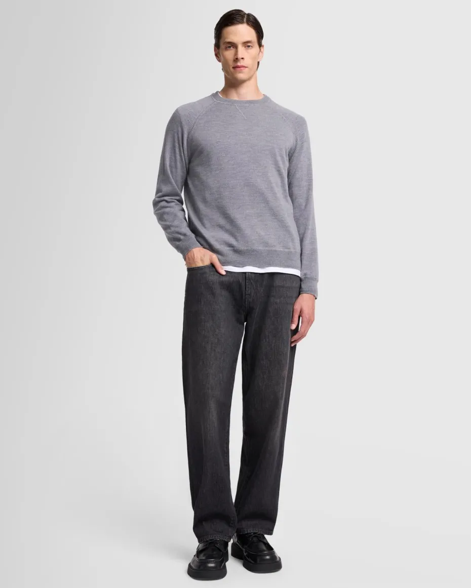 Merino Crewneck in Black