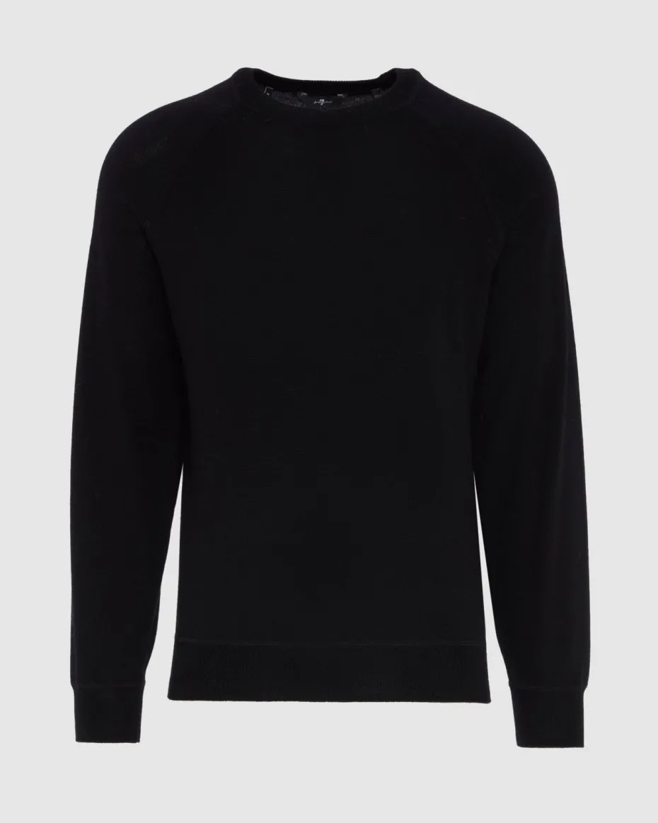 Merino Crewneck in Black