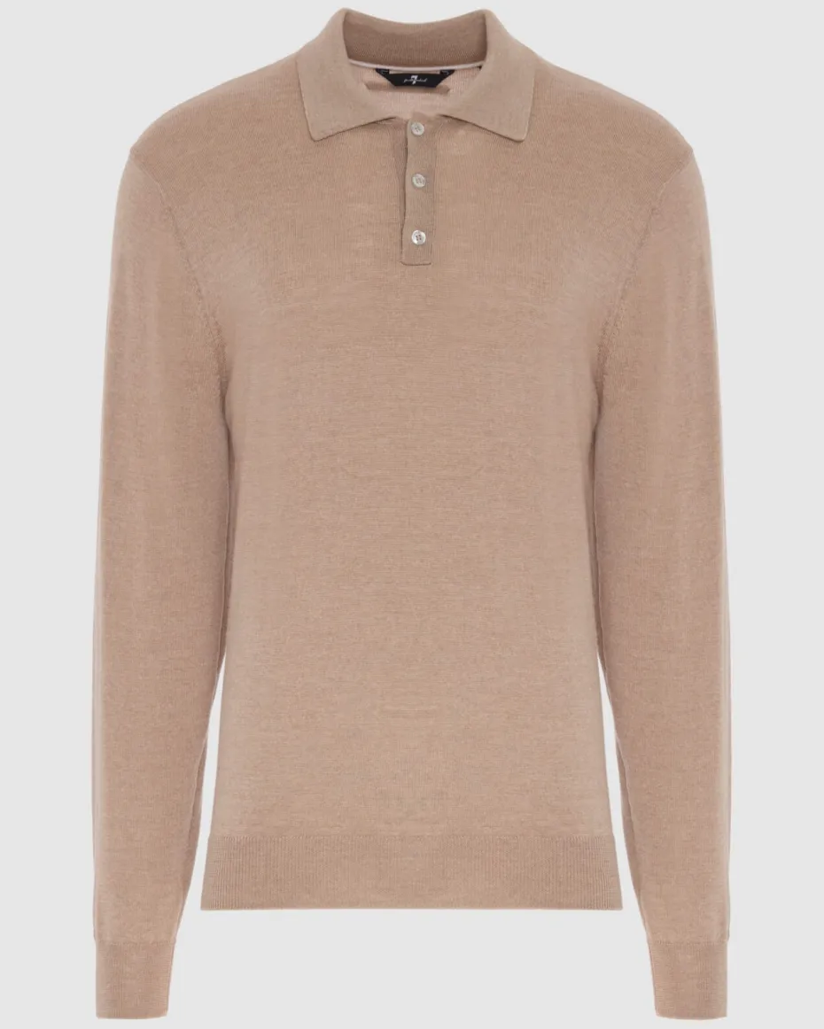Merino Polo in Black