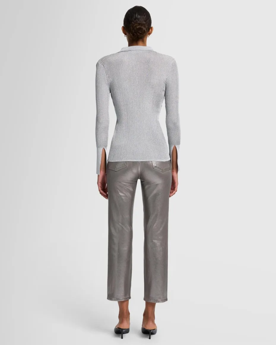 Metallic Long Sleeve Cardigan