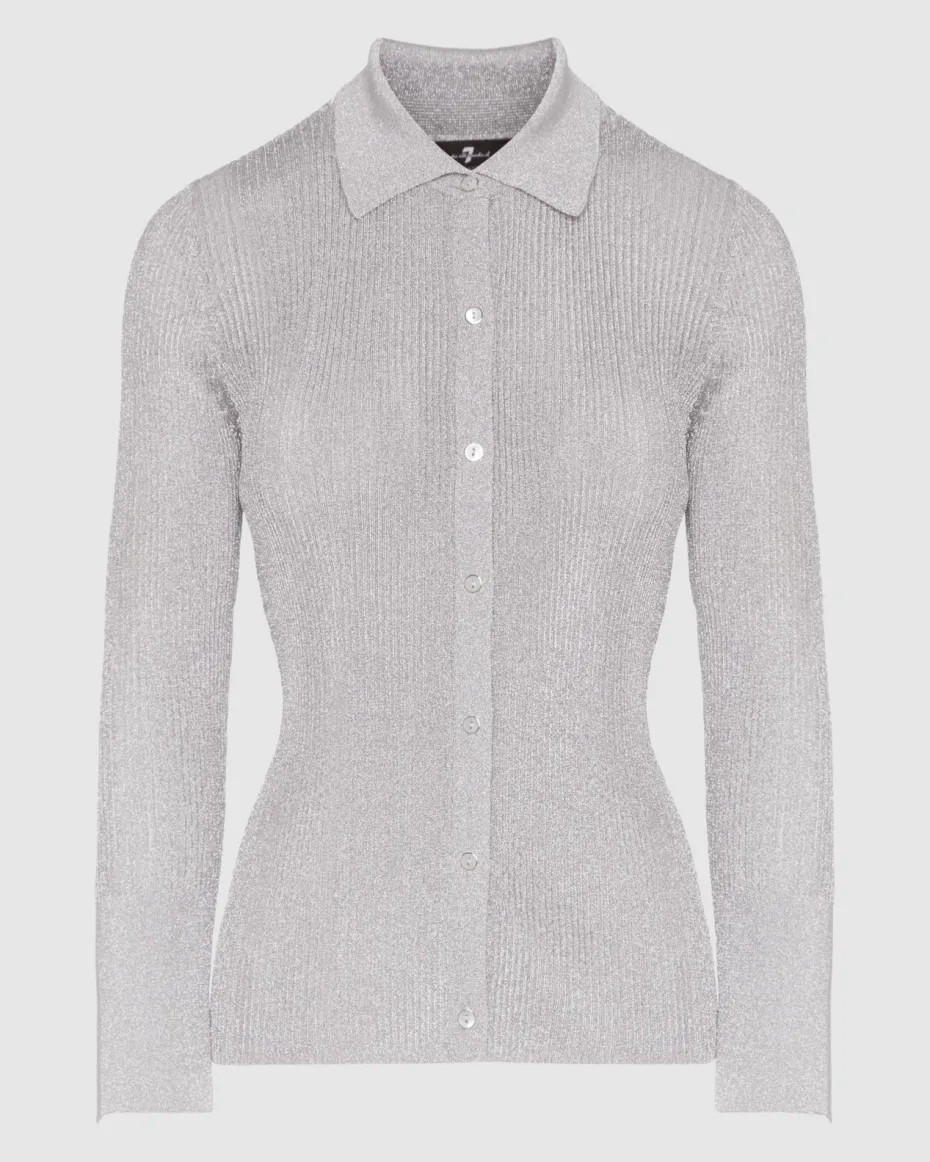 Metallic Long Sleeve Cardigan