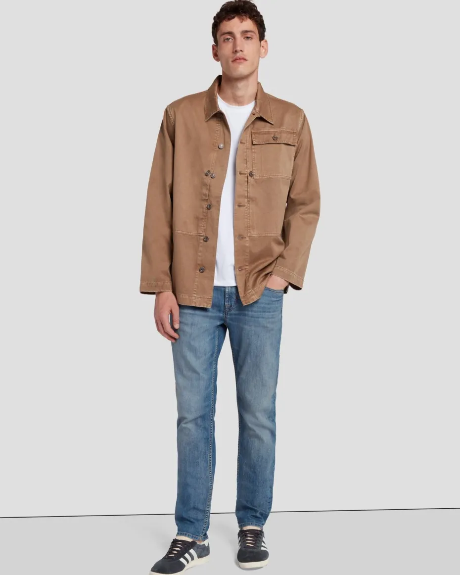 Military Overshirt in Sand