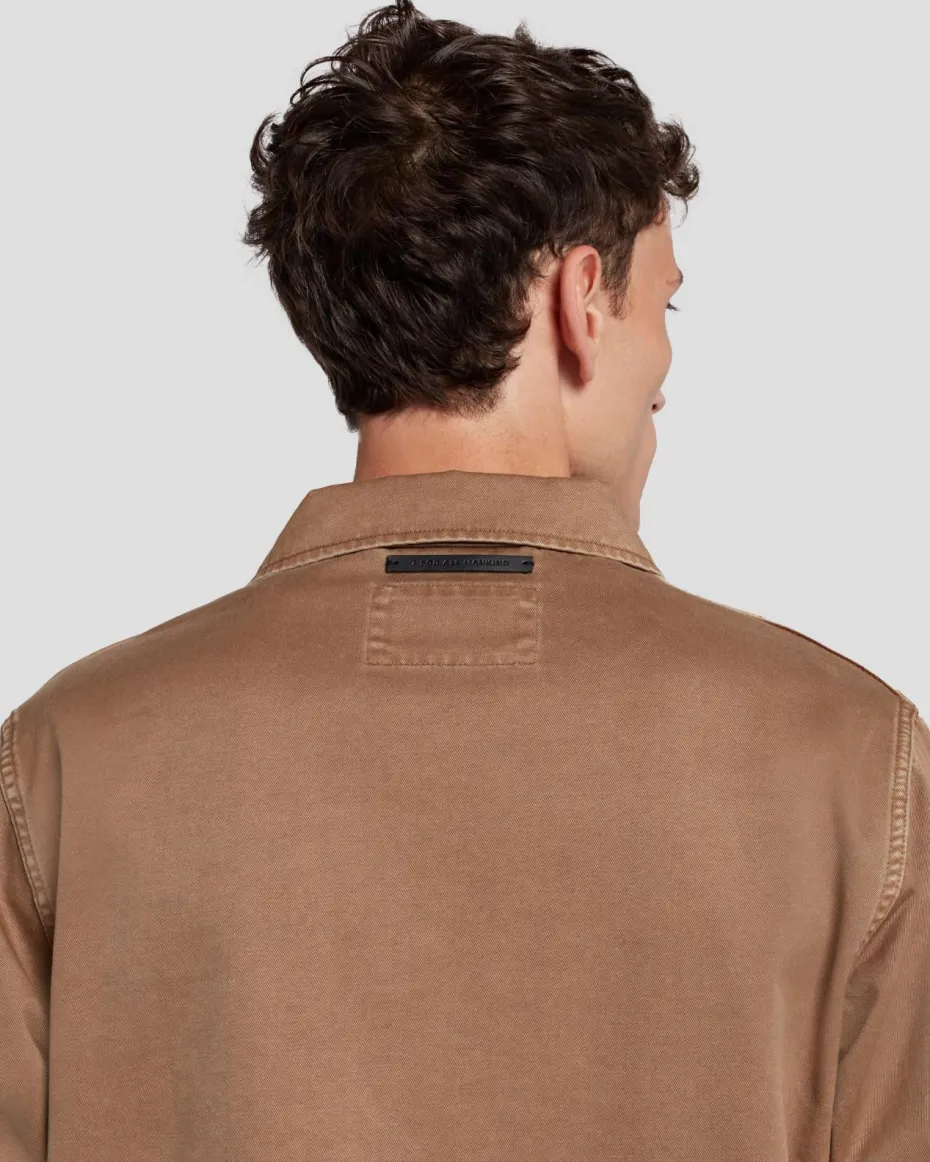 Military Overshirt in Sand