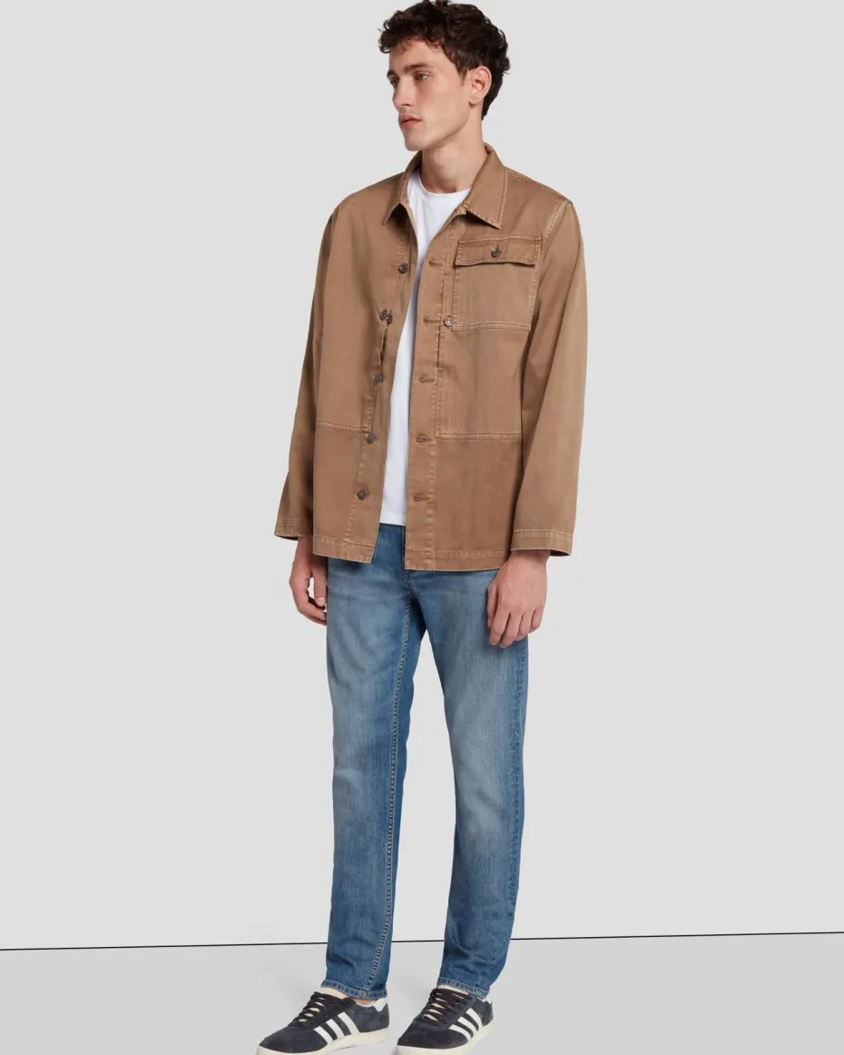 Military Overshirt in Sand