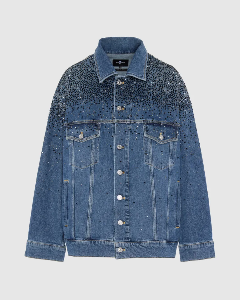 Oli Crystal Oversized Trucker Jacket in Candy