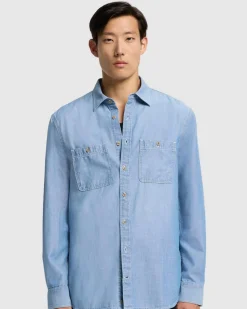Oxford Button Down Shirt in Light Blue