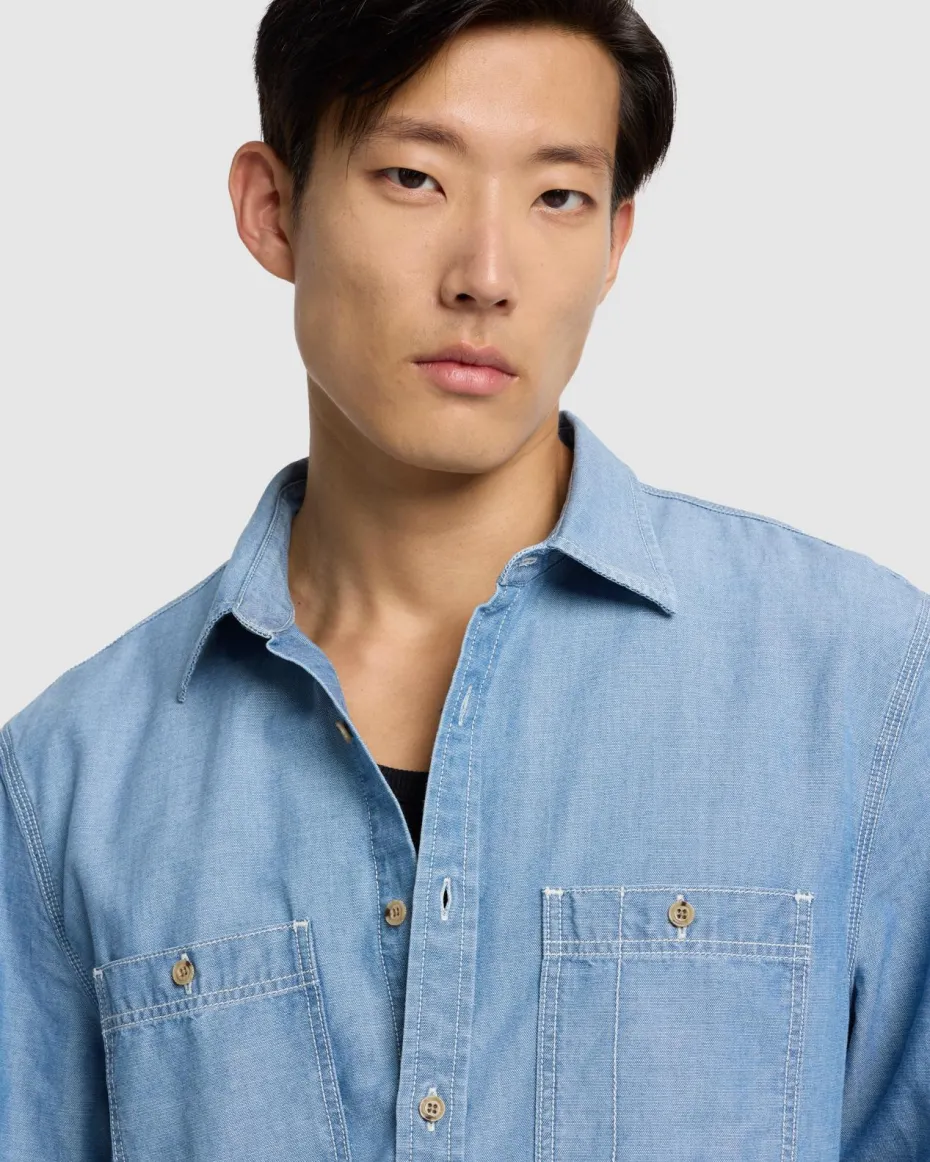 Oxford Button Down Shirt in Light Blue