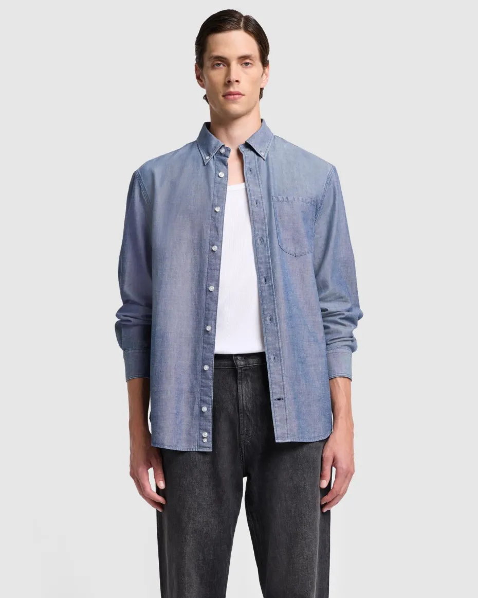 Oxford Button Down Shirt in Chambray