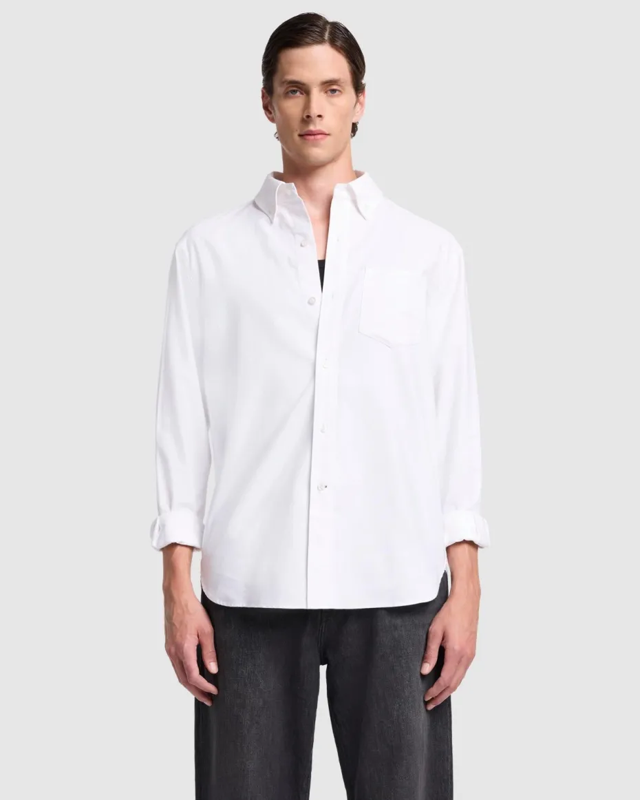 Oxford Button Down Shirt in White