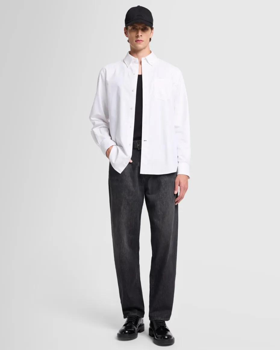 Oxford Button Down Shirt in White