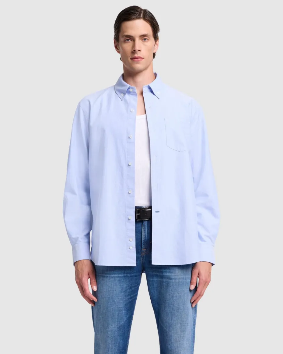 Oxford Button Down Shirt in White