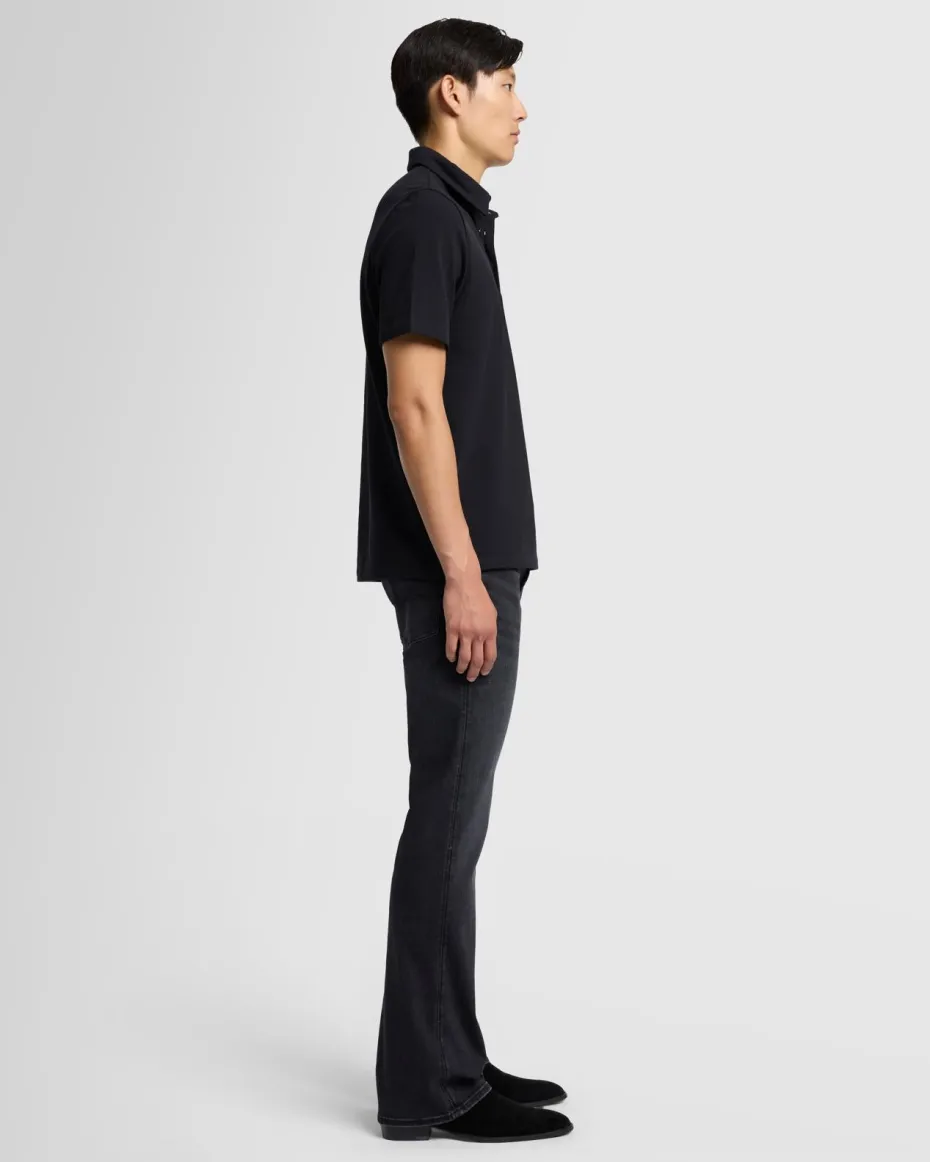 Pique Knit Polo in White