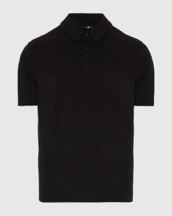 Pique Knit Polo in White