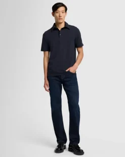 Pique Knit Polo in White