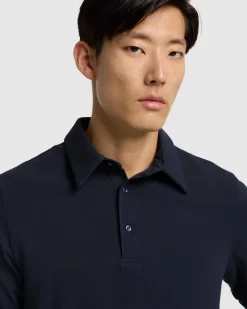 Pique Knit Polo in White